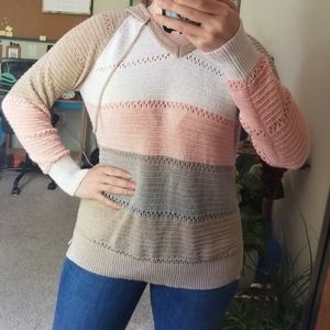Neapolitan knit hoodie